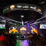 A wide shot of the crowd in the 满帆大学 Orlando Health Fortress during the NACE Grand Finals.